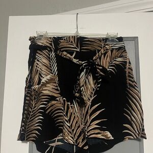 H&M Black and Brown Patterned Shorts